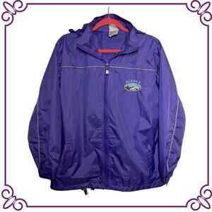 Dimco Apparel Alaska Souvenir Windbreaker Jacket with Hood Purple Small